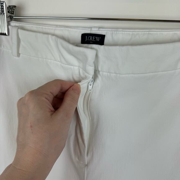 J Crew Womens Kallie Straight Leg Pant in White Sz 22 Office Neutral Minimalist - Picture 4 of 16